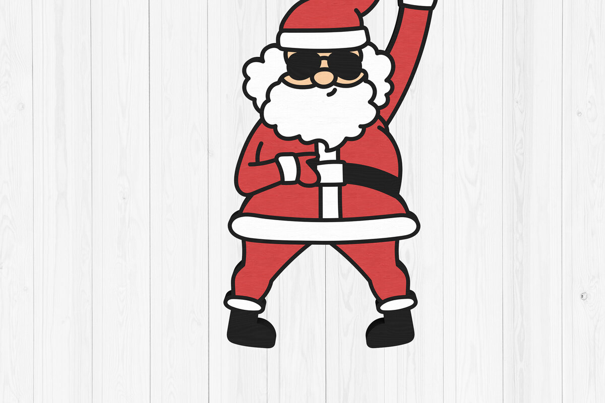 Intra απο ξύλο plywood  Χρώμα wenge 3mm-4mm πάχος - Αστείο χιπ χοπ στολίδι Santa Δίασταση 6x6 cm INTRAFABR-32854530