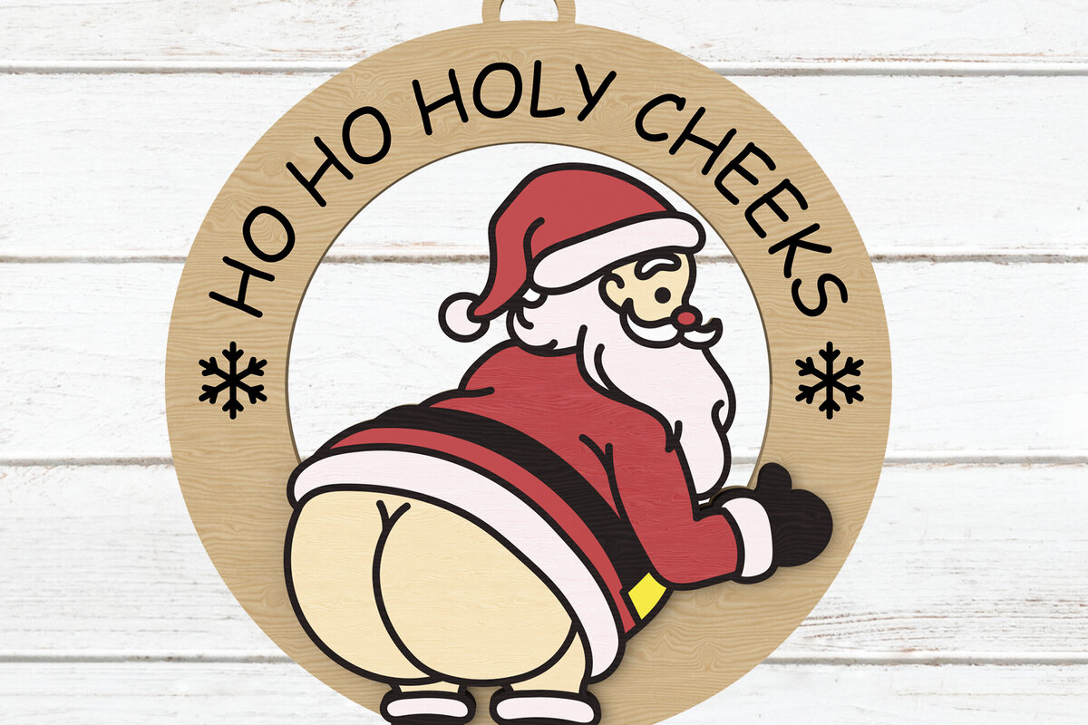 Intra απο ξύλο plywood  Χρώμα wenge 3mm-4mm πάχος - Αστεία κόψιμο με λέιζερ στολίδι του Άγιου Βασίλη Δίασταση 6x6 cm INTRAFABR-65275096