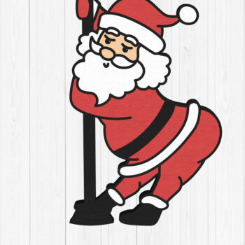 Intra απο ξύλο plywood Χρώμα wenge 3mm-4mm πάχος - Αστεία Santa Pole Dancer Δίασταση 30x20 cm INTRAFABR-64955890 - Image 1