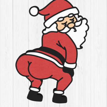 Intra απο ξύλο plywood  Χρώμα wenge 3mm-4mm πάχος - Αστείο στολίδι Santa Twerking Δίασταση 6x6 cm INTRAFABR-34439948 - Image 1