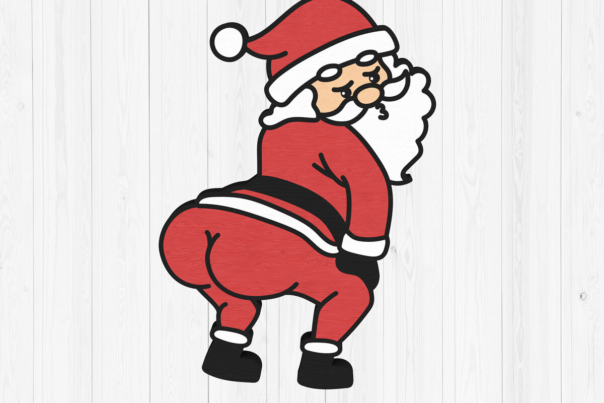 Intra απο ξύλο plywood  Χρώμα wenge 3mm-4mm πάχος - Αστείο στολίδι Santa Twerking Δίασταση 6x6 cm INTRAFABR-34439948