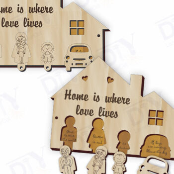 Intra απο ξύλο plywood  Χρώμα wenge 3mm-4mm πάχος - Funny Saying Κλειδαριά 4 πλήκτρων Δίασταση 4x4 cm INTRAFABR-83086689 - Image 1