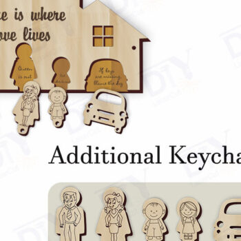 Intra απο ξύλο plywood  Χρώμα wenge 3mm-4mm πάχος - Funny Saying Κλειδαριά 4 πλήκτρων Δίασταση 4x4 cm INTRAFABR-83086689 - Image 3