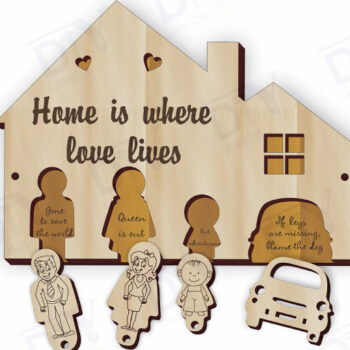 Intra απο ξύλο plywood  Χρώμα wenge 3mm-4mm πάχος - Funny Saying Κλειδαριά 4 πλήκτρων Δίασταση 4x4 cm INTRAFABR-83086689 - Image 4