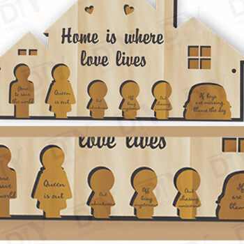 Intra απο ξύλο plywood  Χρώμα wenge 3mm-4mm πάχος - Αστεία ρητό κλειδοθήκη 6 πλήκτρων Δίασταση 4x4 cm INTRAFABR-109788972 - Image 2