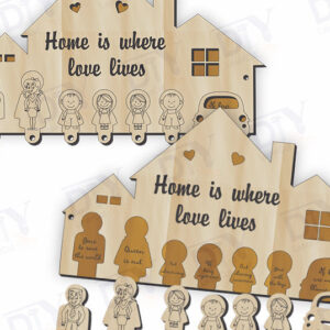 Intra απο ξύλο plywood  Χρώμα wenge 3mm-4mm πάχος - Αστεία ρητό κλειδοθήκη 7 πλήκτρων Δίασταση 4x4 cm INTRAFABR-108713791