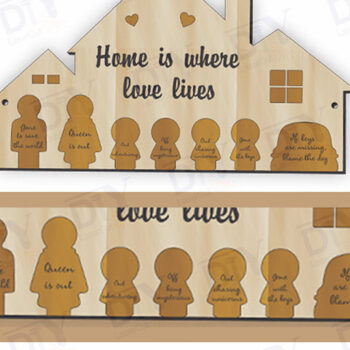 Intra απο ξύλο plywood  Χρώμα wenge 3mm-4mm πάχος - Αστεία ρητό κλειδοθήκη 7 πλήκτρων Δίασταση 4x4 cm INTRAFABR-108713791 - Image 3