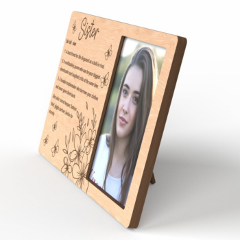 Intra απο ξύλο plywood  Χρώμα wenge 3mm-4mm πάχος - Αστεία κορνίζα αδερφής ορισμού Δίασταση 20x25 cm INTRAFABR-109112109 - Image 2