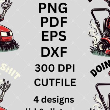 Intra απο ξύλο plywood  Χρώμα wenge 3mm-4mm πάχος - Funny Skeleton Dad Mowing | Μπαμπάς Ζωή Δίασταση 20x20 cm INTRAFABR-40222544 - Image 1