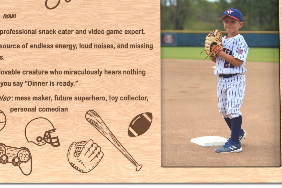 Intra απο ξύλο plywood  Χρώμα wenge 3mm-4mm πάχος - Αστεία κορνίζα ορισμού γιου Δίασταση 20x25 cm INTRAFABR-83088684