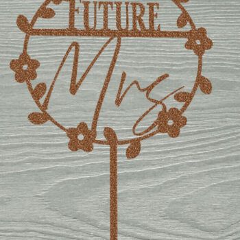 Intra απο ξύλο plywood Χρώμα wenge 3mm-4mm πάχος - κοπής Future Bride Cake Topper Δίασταση 20x20 cm INTRAFABR-122154410 - Image 1