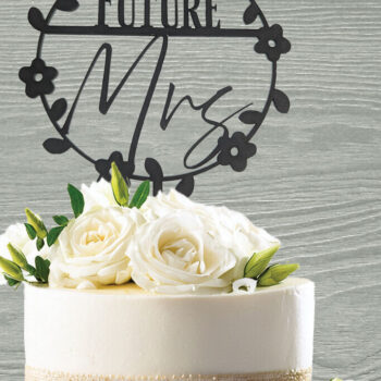 Intra απο ξύλο plywood Χρώμα wenge 3mm-4mm πάχος - κοπής Future Bride Cake Topper Δίασταση 20x20 cm INTRAFABR-122154410 - Image 2
