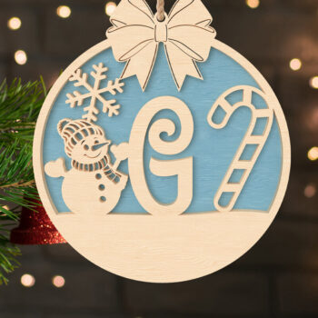 Intra απο ξύλο plywood  Χρώμα wenge 3mm-4mm πάχος - G Αρχικό Χριστουγεννιάτικο Στολίδι Δίασταση 6x6 cm INTRAFABR-123162604 - Image 1