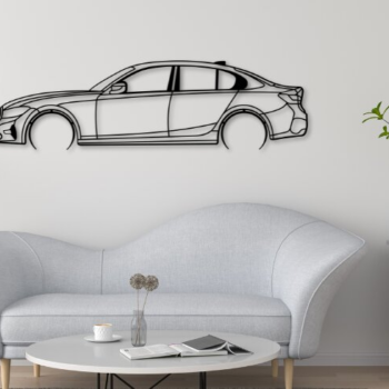 Intra απο ξύλο plywood  Χρώμα wenge 3mm-4mm πάχος - G20 Car Silhouette Dxf Δίασταση 20x20 cm INTRAFABR-43538039 - Image 1