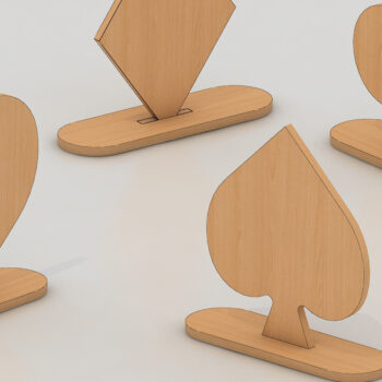 Intra απο ξύλο plywood  Χρώμα wenge 3mm-4mm πάχος - Πρότυπο κοπής Laser Cnc Card Game 128 Δίασταση 30x20 cm INTRAFABR-121392980 - Image 1