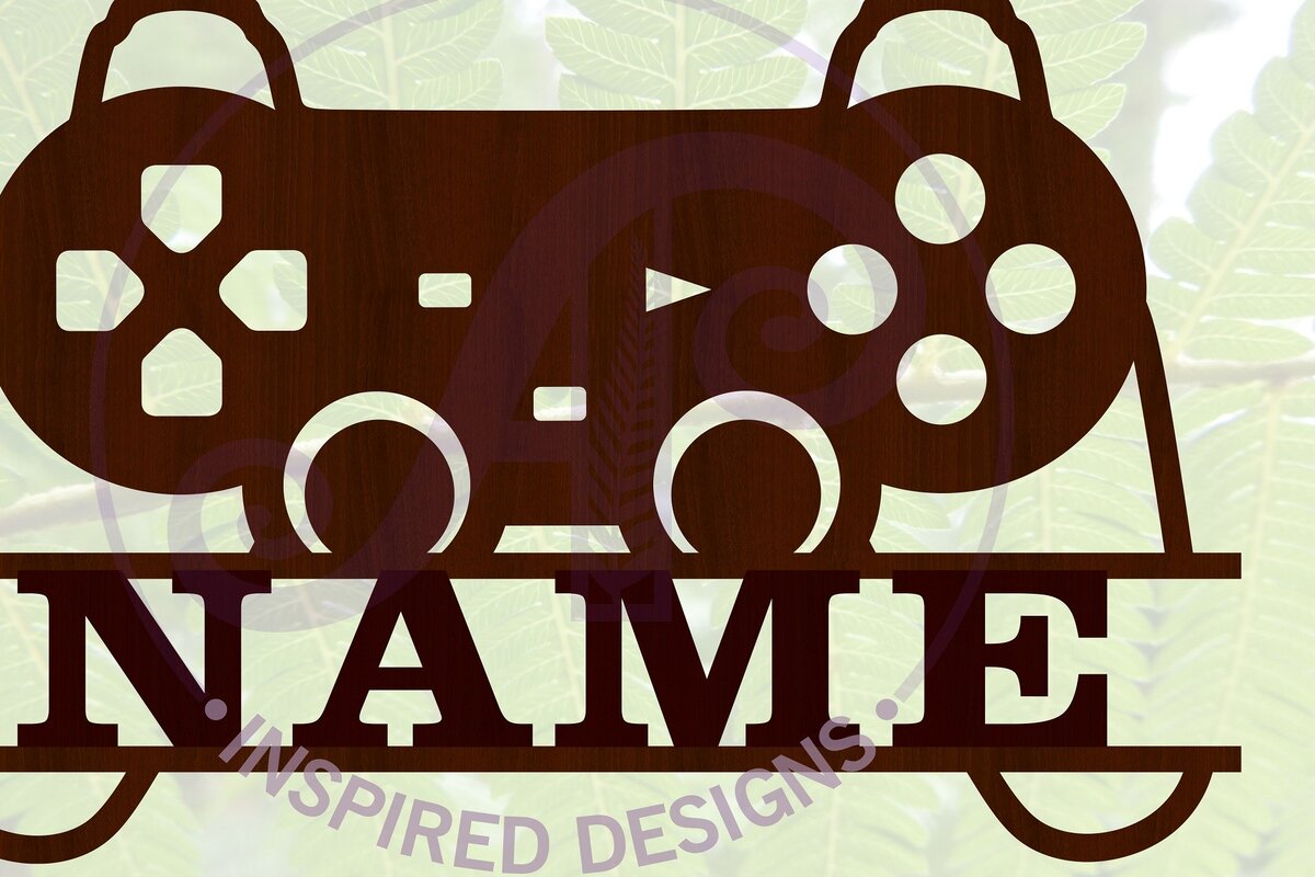 Intra απο ξύλο plywood  Χρώμα wenge 3mm-4mm πάχος - Πινακίδα ονόματος ελεγκτή παιχνιδιού Cut File Δίασταση 30x20 cm INTRAFABR-121853271