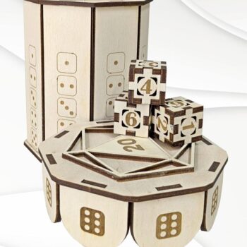 Intra απο ξύλο plywood  Χρώμα wenge 3mm-4mm πάχος - Παιχνίδι Παιχνίδια Ζάρια σε κουτί, με λέιζερ Δίασταση 109x100 cm INTRAFABR-125236790 - Image 4