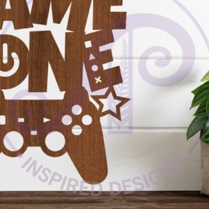 Intra απο ξύλο plywood  Χρώμα wenge 3mm-4mm πάχος - κοπής λέιζερ Sign Zone Game Δίασταση 30x20 cm INTRAFABR-118691579