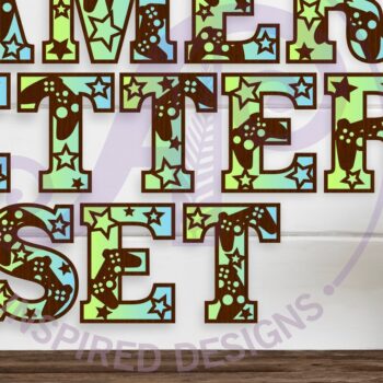 Intra απο ξύλο plywood  Χρώμα wenge 3mm-4mm πάχος - Gamer σετ αλφαβήτου. 2 γράμματα επιπέδωνx61 Δίασταση 30x20 cm INTRAFABR-125236932 - Image 1