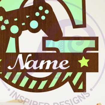 Intra απο ξύλο plywood  Χρώμα wenge 3mm-4mm πάχος - Κεφάλαιο μονόγραμμα παίκτη G Δίασταση 30x20 cm INTRAFABR-120457789 - Image 1