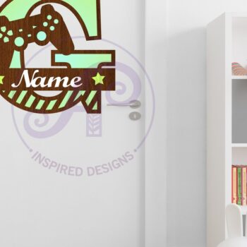 Intra απο ξύλο plywood  Χρώμα wenge 3mm-4mm πάχος - Κεφάλαιο μονόγραμμα παίκτη G Δίασταση 30x20 cm INTRAFABR-120457789 - Image 2