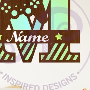 Intra απο ξύλο plywood  Χρώμα wenge 3mm-4mm πάχος - Μονόγραμμα κεφαλαίου παίκτη Γράμμα M Δίασταση 30x20 cm INTRAFABR-116431954