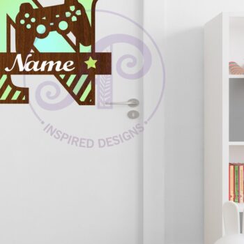 Intra απο ξύλο plywood  Χρώμα wenge 3mm-4mm πάχος - Μονόγραμμα κεφαλαίου παίκτη Γράμμα N Δίασταση 30x20 cm INTRAFABR-123825889 - Image 2