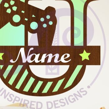 Intra απο ξύλο plywood  Χρώμα wenge 3mm-4mm πάχος - Κεφάλαιο μονόγραμμα παίκτη U Δίασταση 30x20 cm INTRAFABR-125089597 - Image 1