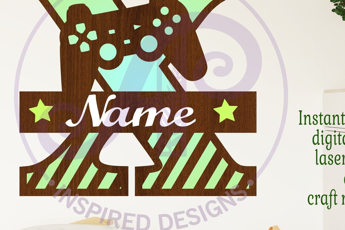 Intra απο ξύλο plywood  Χρώμα wenge 3mm-4mm πάχος - Κεφαλαίο μονόγραμμα Gamer Letter X Δίασταση 30x20 cm INTRAFABR-124578672