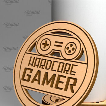 Intra απο ξύλο plywood  Χρώμα wenge 3mm-4mm πάχος - Gamer Coaster . Gamer Decor Δίασταση 30x20 cm INTRAFABR-122057382 - Image 1