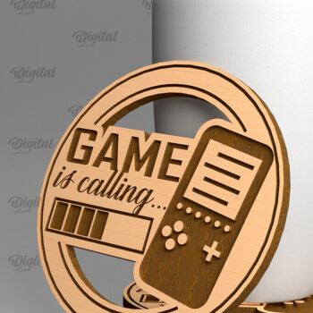 Intra απο ξύλο plywood Χρώμα wenge 3mm-4mm πάχος - Gamer Coaster . Gamer Decor Δίασταση 30x20 cm INTRAFABR-122057393 - Image 1
