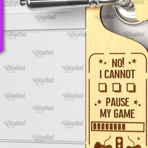 Intra απο ξύλο plywood  Χρώμα wenge 3mm-4mm πάχος - Gamer Door Hanger Laser. Πόμολο πόρτας Δίασταση 30x20 cm INTRAFABR-122123237