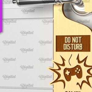 Intra απο ξύλο plywood  Χρώμα wenge 3mm-4mm πάχος - Gamer Door Hanger Laser. Πόμολο πόρτας Δίασταση 30x20 cm INTRAFABR-122123255