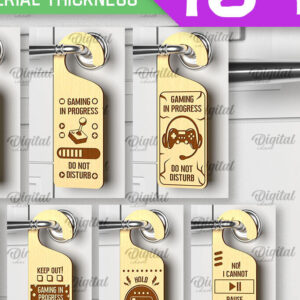 Intra απο ξύλο plywood  Χρώμα wenge 3mm-4mm πάχος - Gamer Door Hangers Πακέτο κοπής με λέιζερ Δίασταση 30x20 cm INTRAFABR-122123274