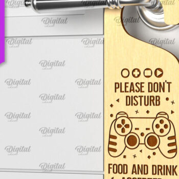 Intra απο ξύλο plywood  Χρώμα wenge 3mm-4mm πάχος - Gamer Door Hangers Πακέτο κοπής με λέιζερ Δίασταση 30x20 cm INTRAFABR-122123274 - Image 10