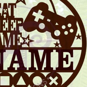 Intra απο ξύλο plywood  Χρώμα wenge 3mm-4mm πάχος - αποκοπής Sign Name Gamer Δίασταση 30x20 cm INTRAFABR-122123317