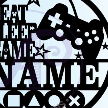 Intra απο ξύλο plywood  Χρώμα wenge 3mm-4mm πάχος - αποκοπής Sign Name Gamer Δίασταση 30x20 cm INTRAFABR-122123317 - Image 3