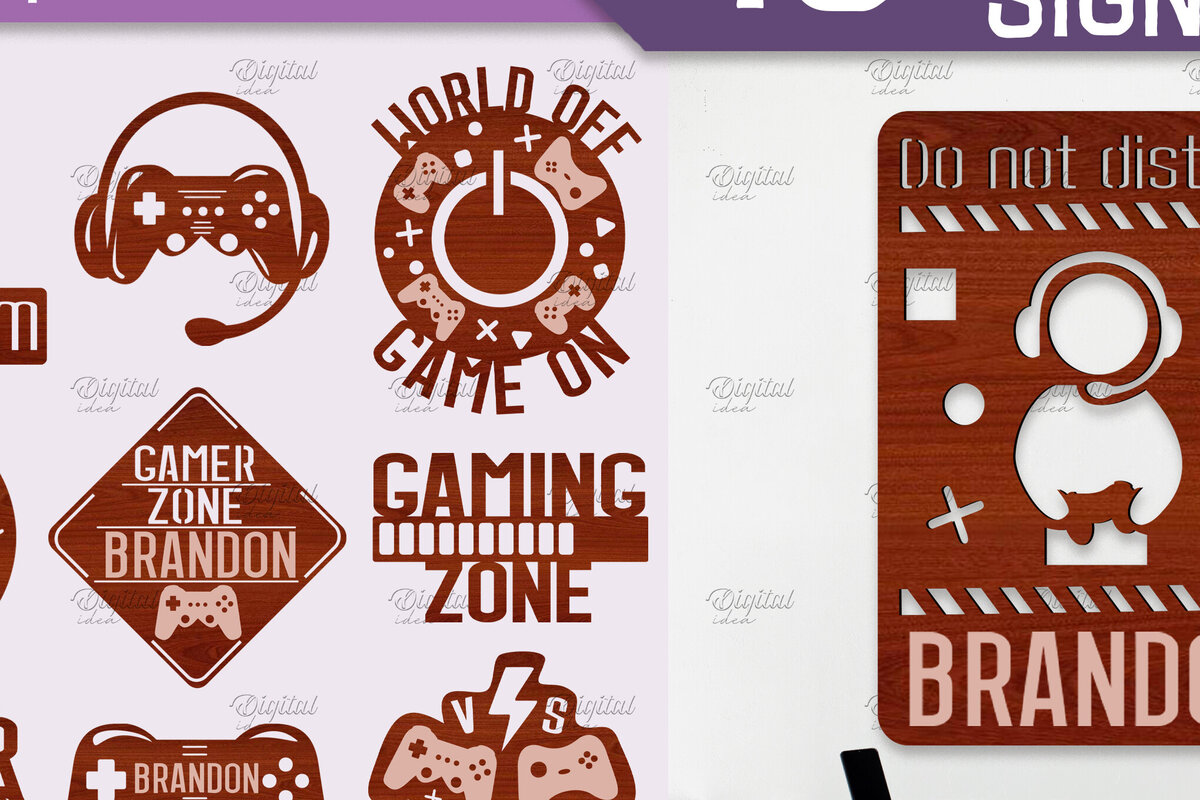 Intra απο ξύλο plywood  Χρώμα wenge 3mm-4mm πάχος - Πακέτο Sign Gamer. Μονογραφικά σημάδια Δίασταση 30x20 cm INTRAFABR-122461890