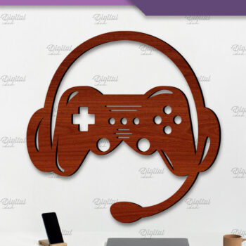 Intra απο ξύλο plywood  Χρώμα wenge 3mm-4mm πάχος - Sign Gamer. Μονόγραμμα σημάδια Δίασταση 30x20 cm INTRAFABR-122461992 - Image 1