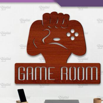 Intra απο ξύλο plywood  Χρώμα wenge 3mm-4mm πάχος - Sign Gamer. Μονόγραμμα σημάδια Δίασταση 30x20 cm INTRAFABR-122462037 - Image 1