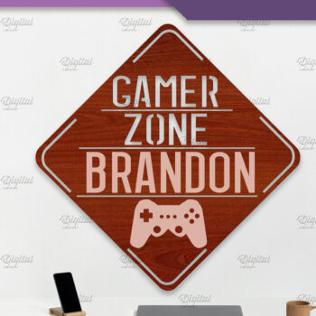 Intra απο ξύλο plywood  Χρώμα wenge 3mm-4mm πάχος - Sign Gamer. Μονόγραμμα σημάδια Δίασταση 30x20 cm INTRAFABR-122057326 - Image 1