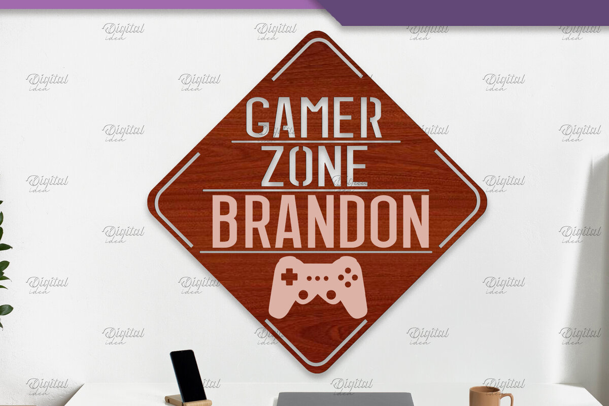 Intra απο ξύλο plywood  Χρώμα wenge 3mm-4mm πάχος - Sign Gamer. Μονόγραμμα σημάδια Δίασταση 30x20 cm INTRAFABR-122057326