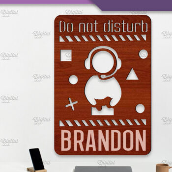 Intra απο ξύλο plywood  Χρώμα wenge 3mm-4mm πάχος - Sign Gamer. Μονόγραμμα σημάδια Δίασταση 30x20 cm INTRAFABR-122057364 - Image 1