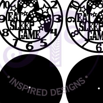 Intra απο ξύλο plywood Χρώμα wenge 3mm-4mm πάχος - με λέιζερ ρολόι τοίχου Gamer, Δίασταση 30x20 cm INTRAFABR-123677792 - Image 3