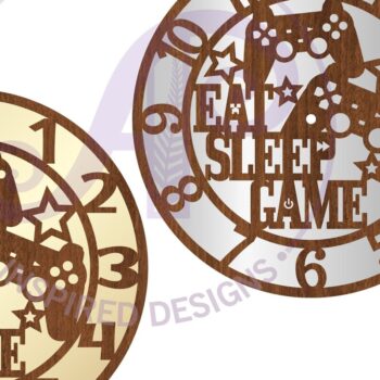 Intra απο ξύλο plywood Χρώμα wenge 3mm-4mm πάχος - με λέιζερ ρολόι τοίχου Gamer, Δίασταση 30x20 cm INTRAFABR-123677792 - Image 4