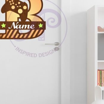 Intra απο ξύλο plywood  Χρώμα wenge 3mm-4mm πάχος - Gamer X Κεφάλαιο μονόγραμμα Γράμμα B Δίασταση 30x20 cm INTRAFABR-122397766 - Image 2