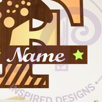 Intra απο ξύλο plywood  Χρώμα wenge 3mm-4mm πάχος - Gamer X Κεφάλαιο μονόγραμμα Γράμμα F Δίασταση 30x20 cm INTRAFABR-124427109 - Image 1