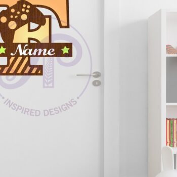 Intra απο ξύλο plywood  Χρώμα wenge 3mm-4mm πάχος - Gamer X Κεφάλαιο μονόγραμμα Γράμμα F Δίασταση 30x20 cm INTRAFABR-124427109 - Image 2