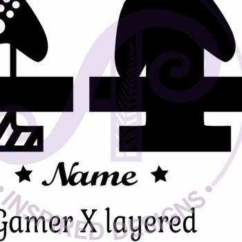 Intra απο ξύλο plywood  Χρώμα wenge 3mm-4mm πάχος - Gamer X Κεφάλαιο μονόγραμμα Γράμμα I Δίασταση 30x20 cm INTRAFABR-125083165 - Image 3