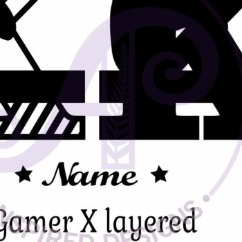 Intra απο ξύλο plywood  Χρώμα wenge 3mm-4mm πάχος - Gamer X κεφαλαίο μονόγραμμα Γράμμα K Δίασταση 30x20 cm INTRAFABR-119556849 - Image 3